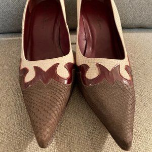 LEATHER SPECTATOR PUMPS DIEGO DI LUCCA 8M